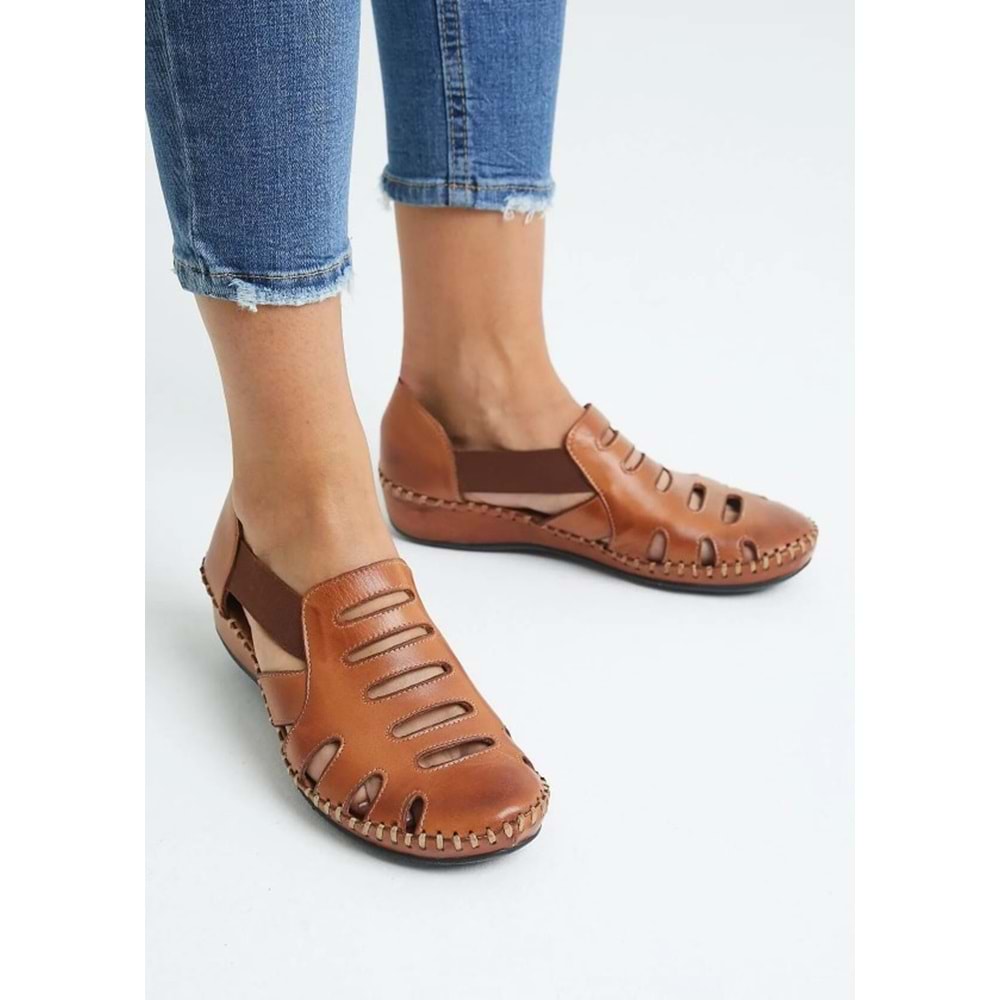 Venüs Malin Hakiki Deri Comfort Ortopedik Kadın Sandalet