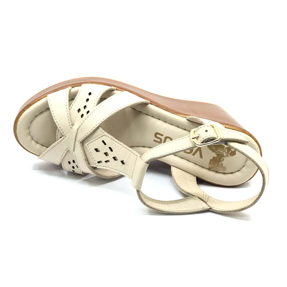 Venüs Ripley Hakiki Deri Comfort Ortopedik Dolgu Taban Kadın Sandalet