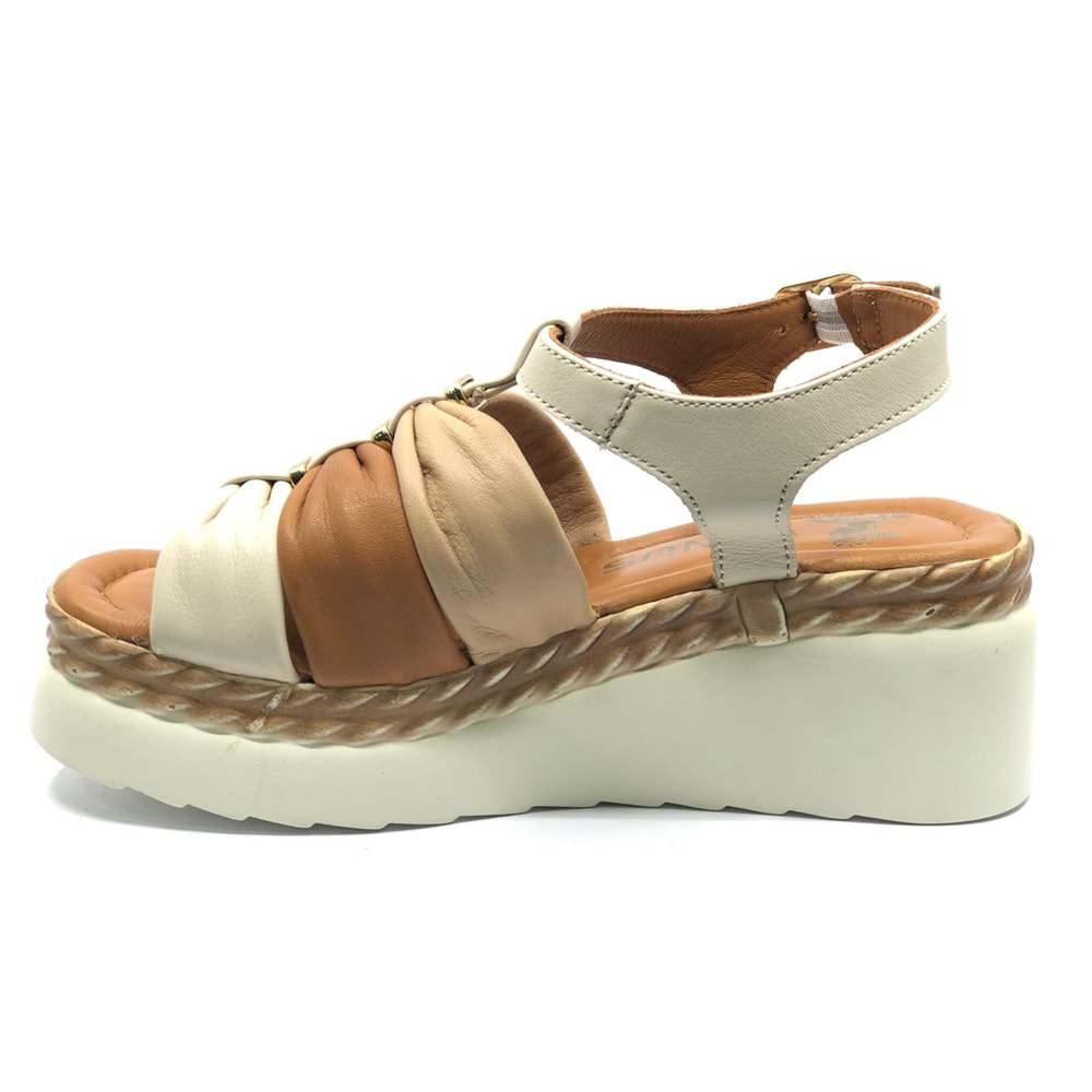 Venüs Vibrur Hakiki Deri Comfort Ortopedik Kadın Sandalet