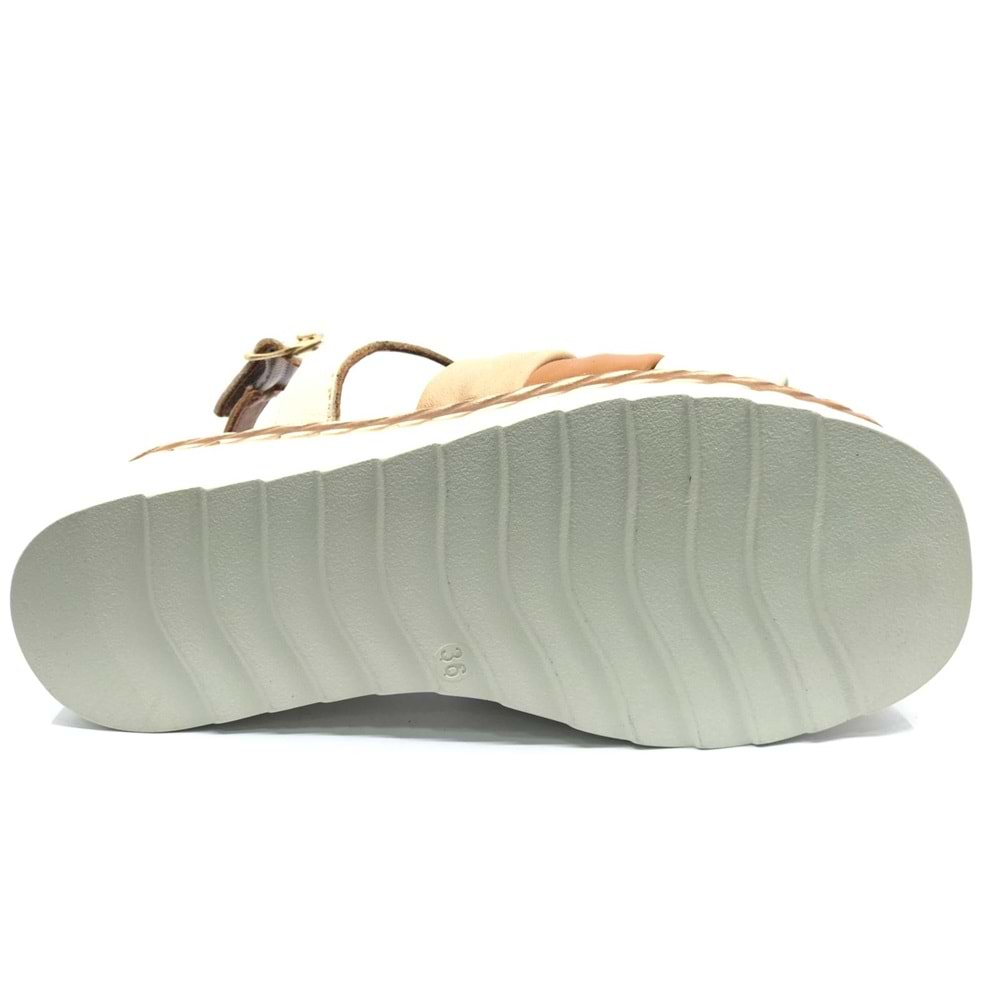 Venüs Vibrur Hakiki Deri Comfort Ortopedik Kadın Sandalet