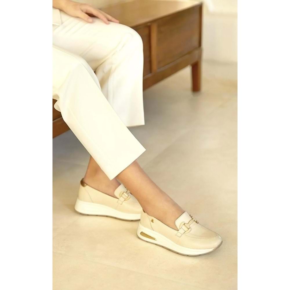 Venüs Guye Hakiki Deri Ortopedik Oxford Kadın Aır-Flow Taban Klasik Ayakkabı