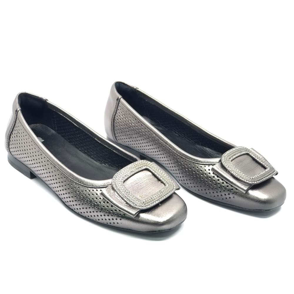 Venüs Pigi Hakiki Deri Kadın Babet Ayakkabı