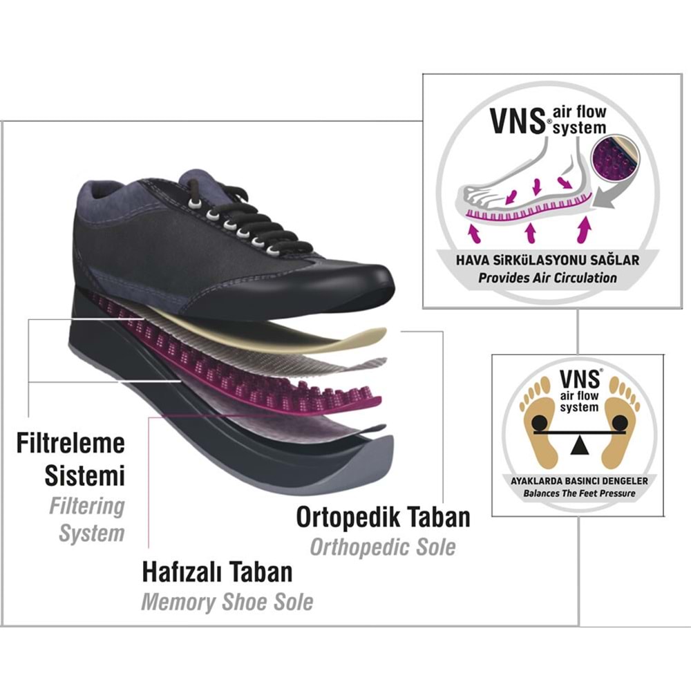 Venüs Jura Hakiki Deri Ortopedik Oxford Kadın Aır-Flow Taban Klasik Ayakkabı