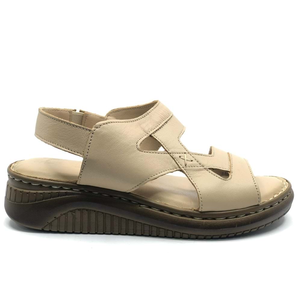 Venüs Poni Hakiki Deri Comfort Ortopedik Kadın Sandalet