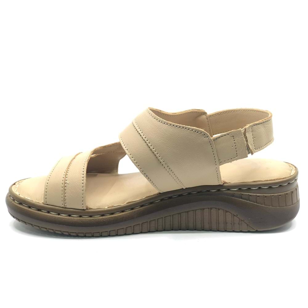 Venüs Poni Hakiki Deri Comfort Ortopedik Kadın Sandalet