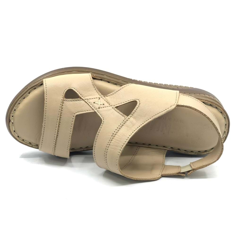 Venüs Poni Hakiki Deri Comfort Ortopedik Kadın Sandalet