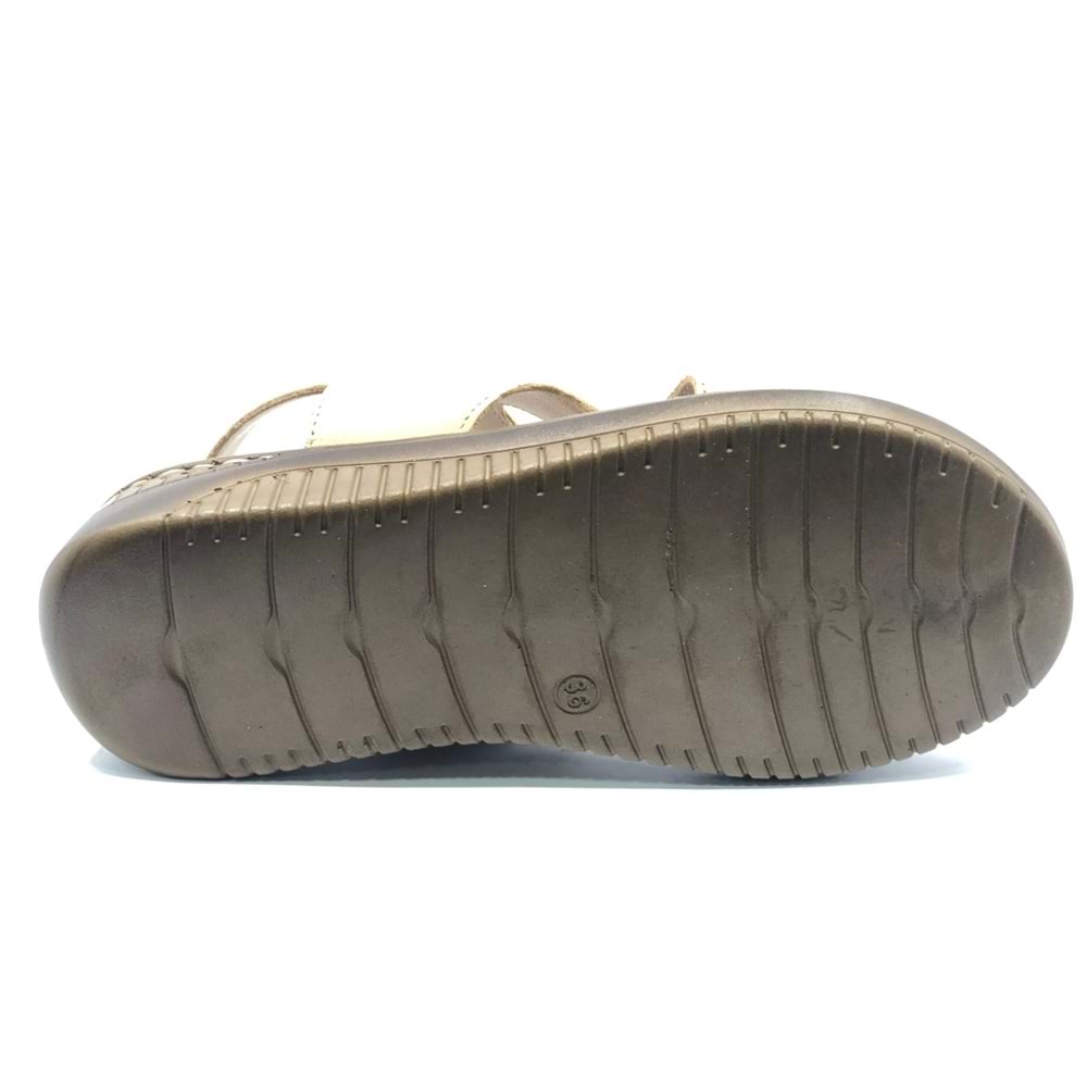 Venüs Poni Hakiki Deri Comfort Ortopedik Kadın Sandalet