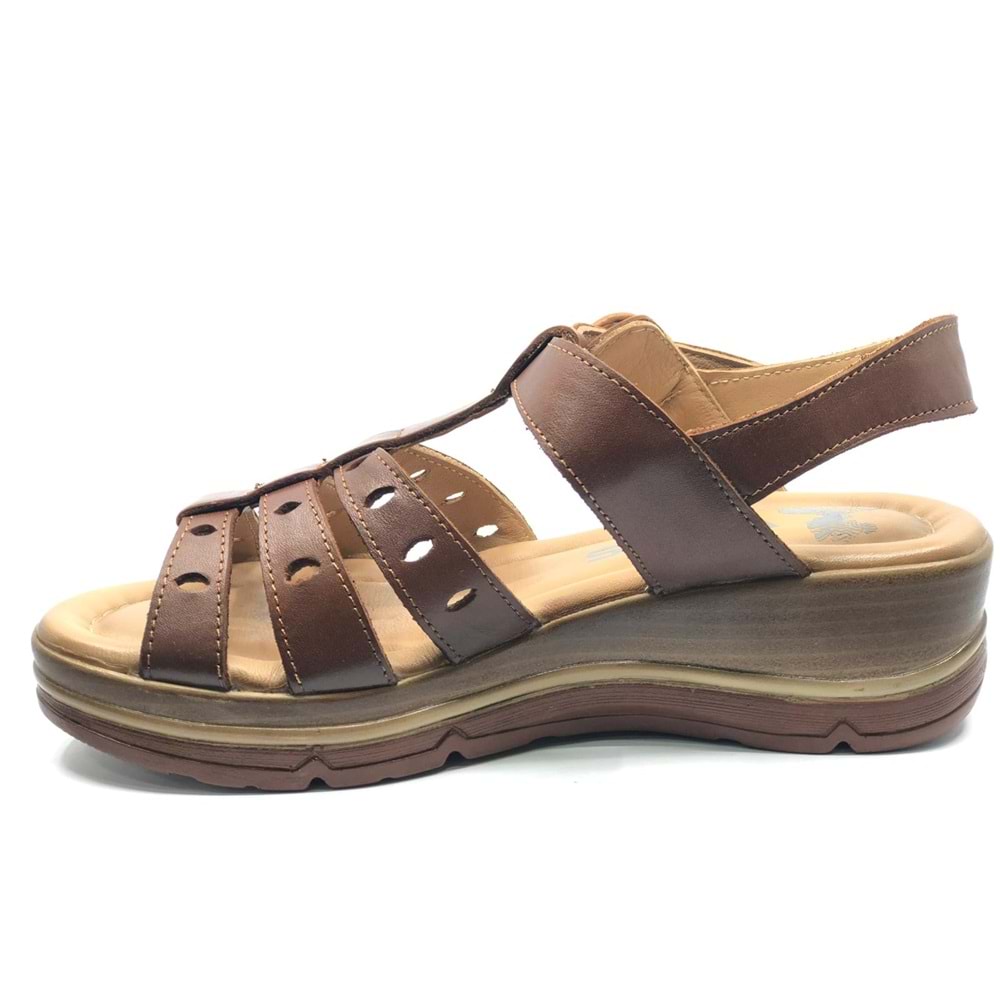 Venüs Hugle Hakiki Deri Comfort Ortopedik Kadın Sandalet