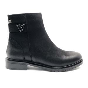 Venüs Vacca Hakiki Deri Düz Kaymaz Taban Ortopedik Kadın Bot