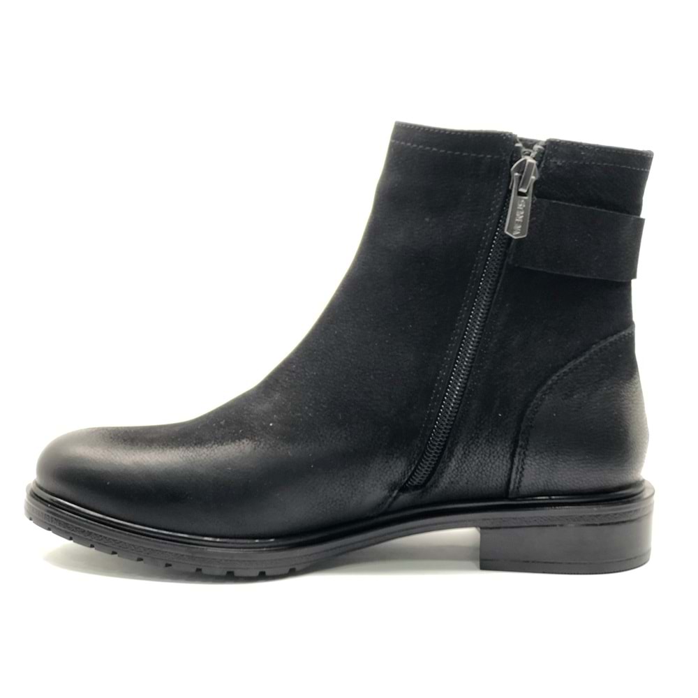 Venüs Vacca Hakiki Deri Düz Kaymaz Taban Ortopedik Kadın Bot