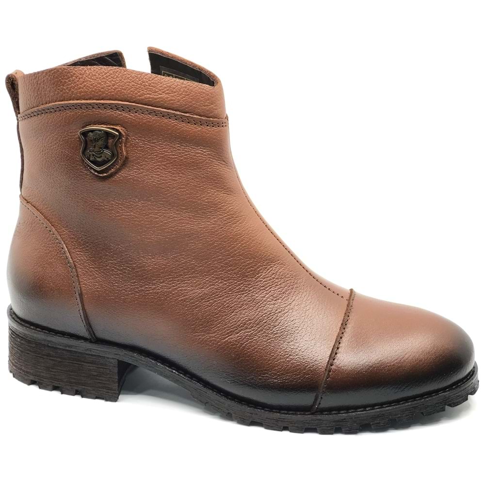 Venüs Marsel Hakiki Deri Düz Kaymaz Taban Ortopedik Kadın Bot