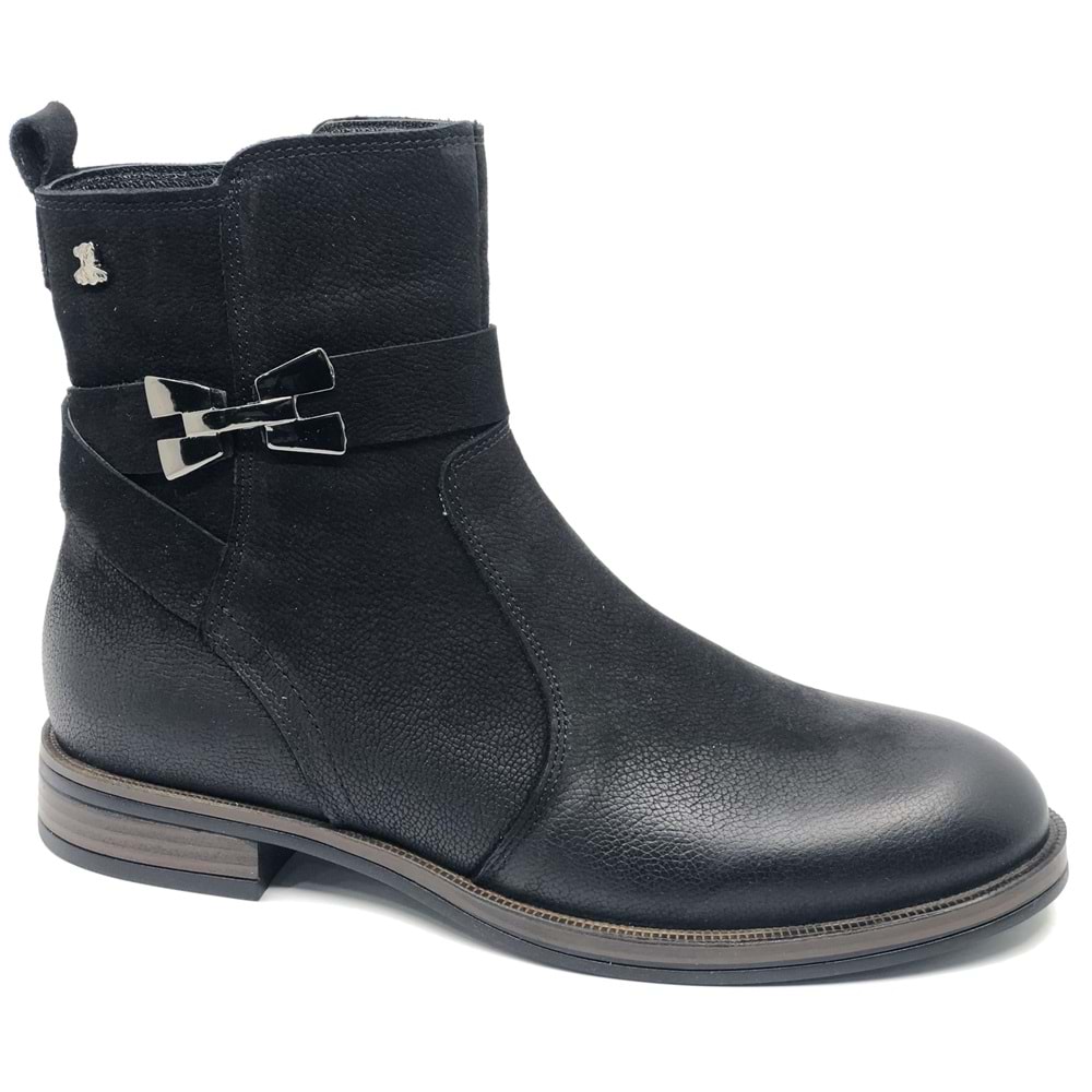 Venüs Kay Hakiki Deri Düz Kaymaz Taban Ortopedik Kadın Bot