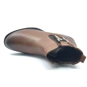 Venüs Apricus Hakiki Deri Düz Kaymaz Taban Ortopedik Kadın Bot