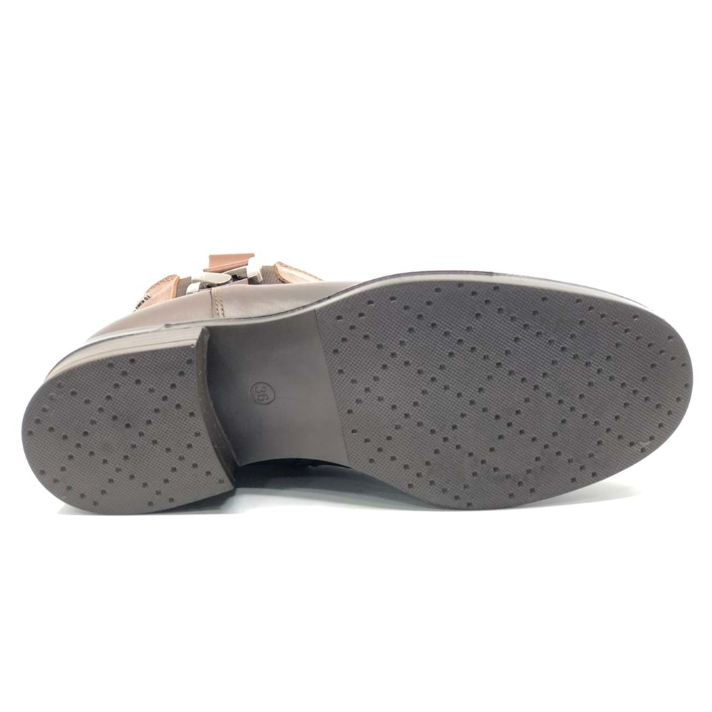 Venüs Apricus Hakiki Deri Düz Kaymaz Taban Ortopedik Kadın Bot