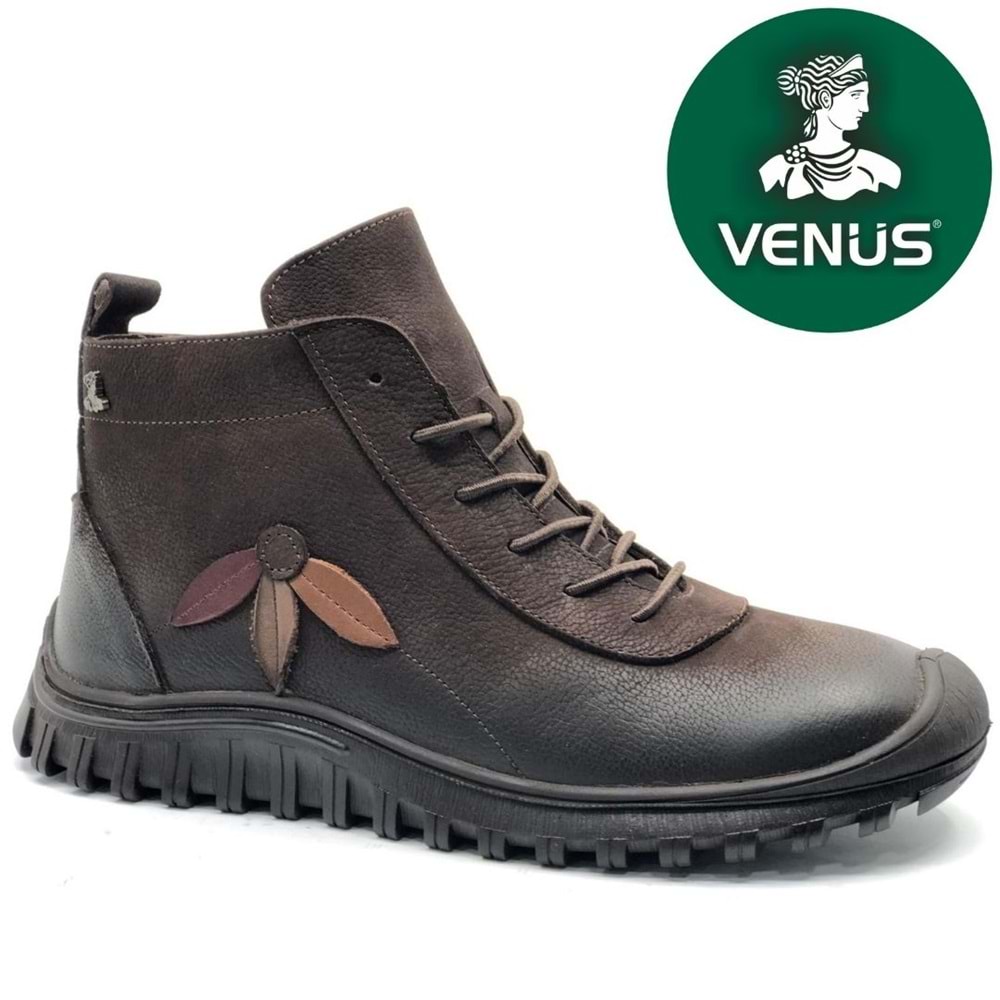 Venüs Punka Hakiki Deri Kaymaz Taban Ortopedik Kadın Bot