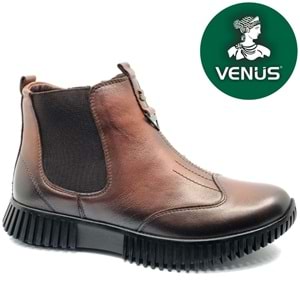 Venüs Turgana Hakiki Deri Düz Kaymaz Taban Ortopedik Kadın Bot