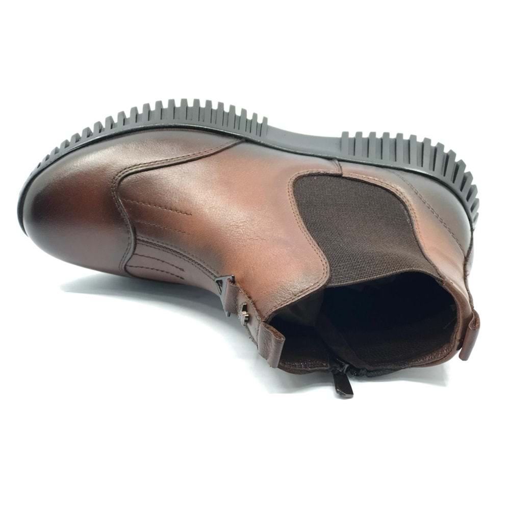 Venüs Turgana Hakiki Deri Düz Kaymaz Taban Ortopedik Kadın Bot