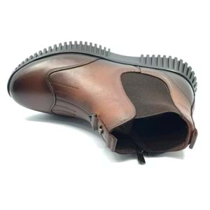 Venüs Turgana Hakiki Deri Düz Kaymaz Taban Ortopedik Kadın Bot