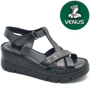 Venüs Boobril Hakiki Deri Comfort Ortopedik Kadın Sandalet
