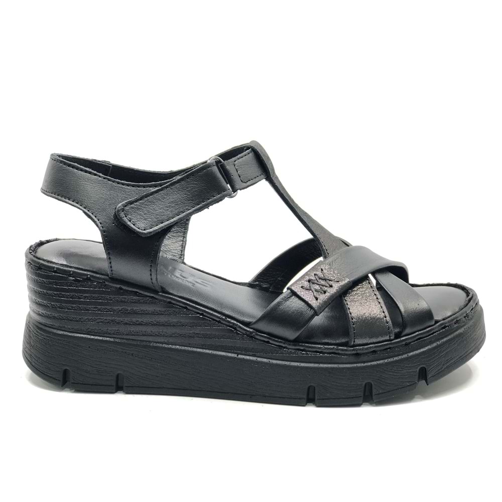 Venüs Boobril Hakiki Deri Comfort Ortopedik Kadın Sandalet