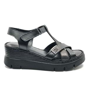 Venüs Boobril Hakiki Deri Comfort Ortopedik Kadın Sandalet