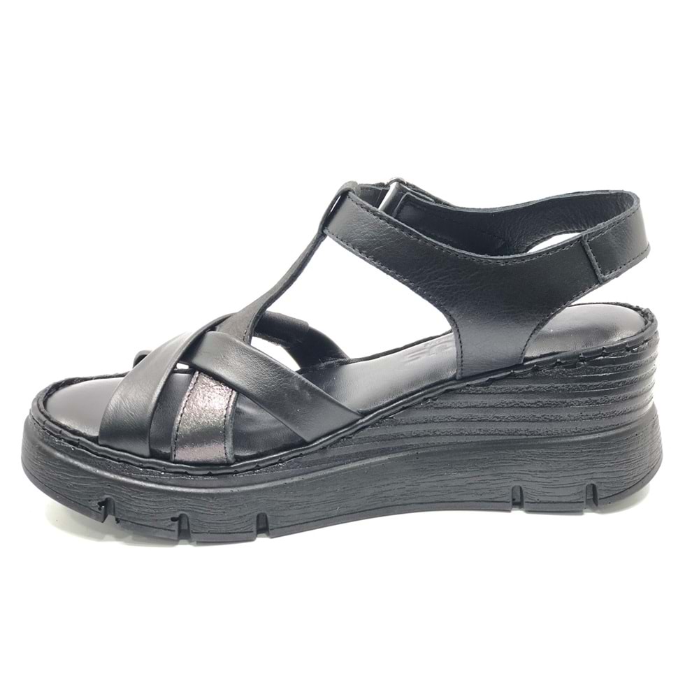 Venüs Boobril Hakiki Deri Comfort Ortopedik Kadın Sandalet