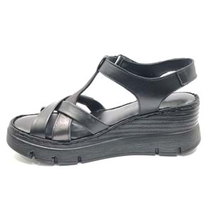 Venüs Boobril Hakiki Deri Comfort Ortopedik Kadın Sandalet