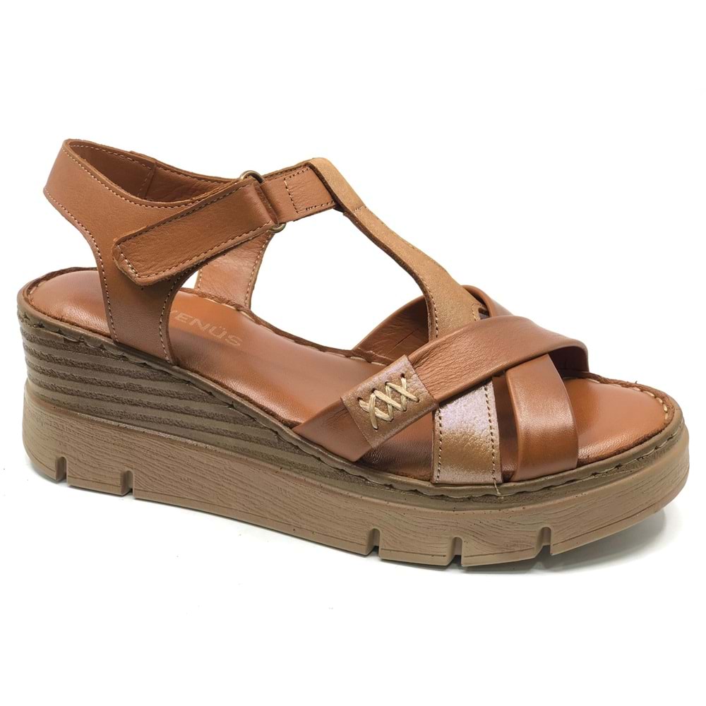 Venüs Boobril Hakiki Deri Comfort Ortopedik Kadın Sandalet