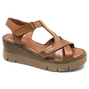 Venüs Boobril Hakiki Deri Comfort Ortopedik Kadın Sandalet