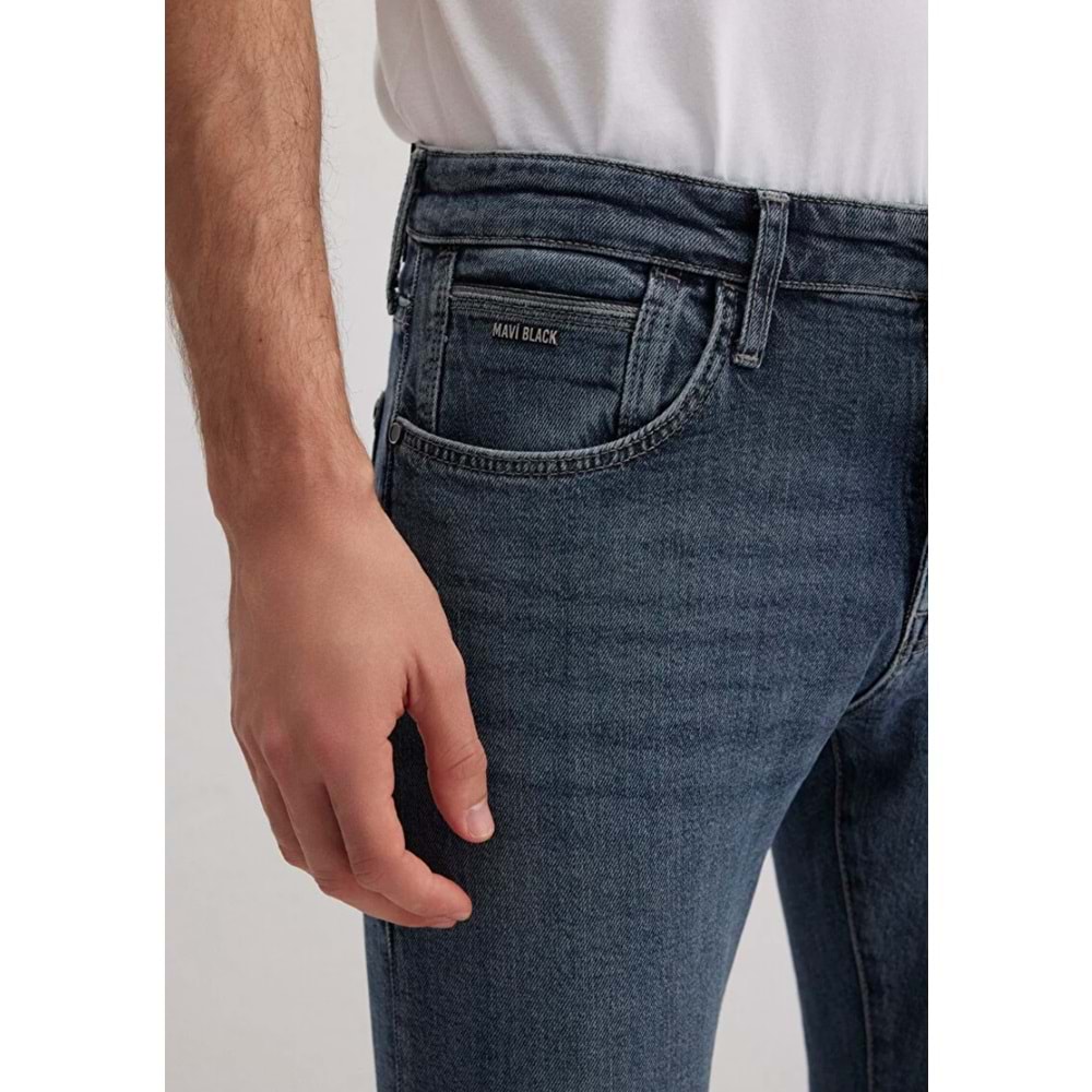 Mavi M0042489342 James Mavi Black Puslu Koyu Mavi Jean Pantolon Erkek Kot Pantolon
