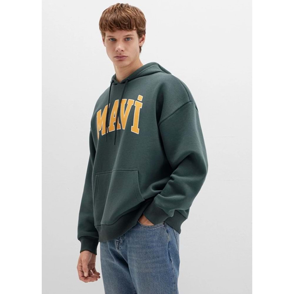 Mavi M067149-71598 Logo Baskılı Erkek Kapüşonlu Sweatshirt