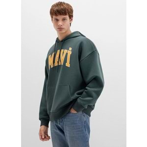 Mavi M067149-71598 Logo Baskılı Erkek Kapüşonlu Sweatshirt