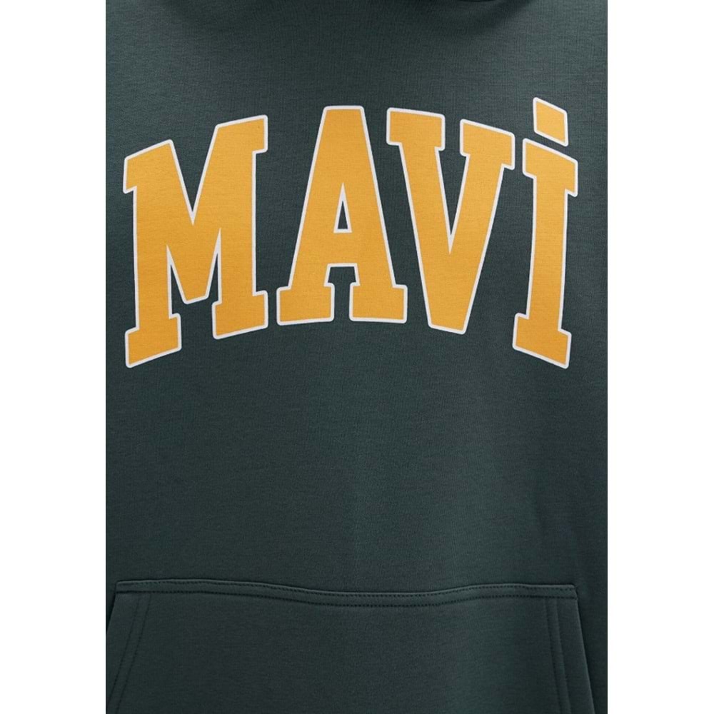 Mavi 067149-71598 Logo Baskılı Erkek Kapüşonlu Sweatshirt