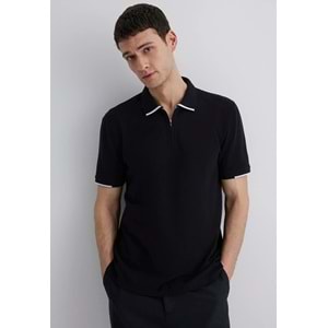 Mavi M0612654-900 Şerit Detaylı Black Polo Yaka Tişört Erkek Tişort
