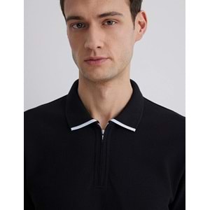 Mavi M0612654-900 Şerit Detaylı Black Polo Yaka Tişört Erkek Tişort