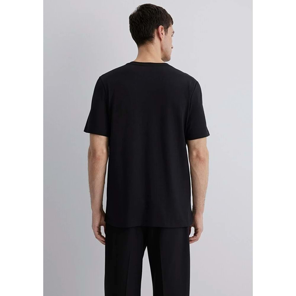 Mavi M0612689-900 Mavi Black Baskılı Tişört Erkek T-Shirt