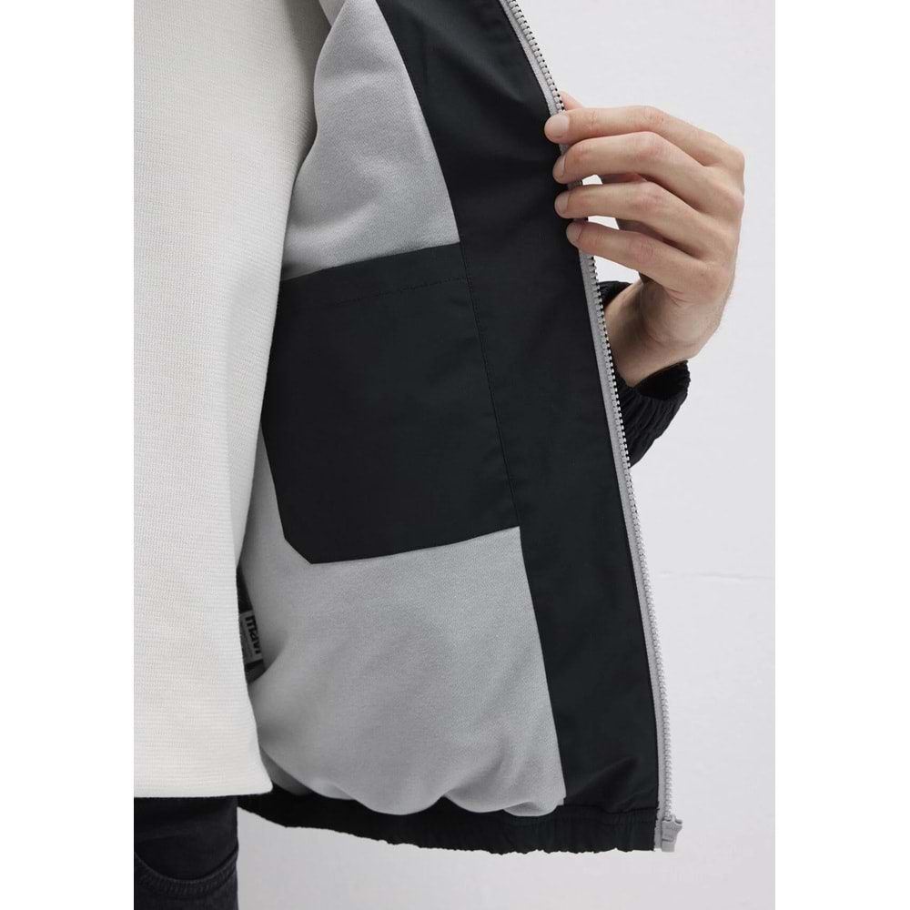 Mavi M0110622-71379 Mavi MVJNS 1991 Baskılı Kapüşonlu Spandex Kolej Mont Erkek Mont