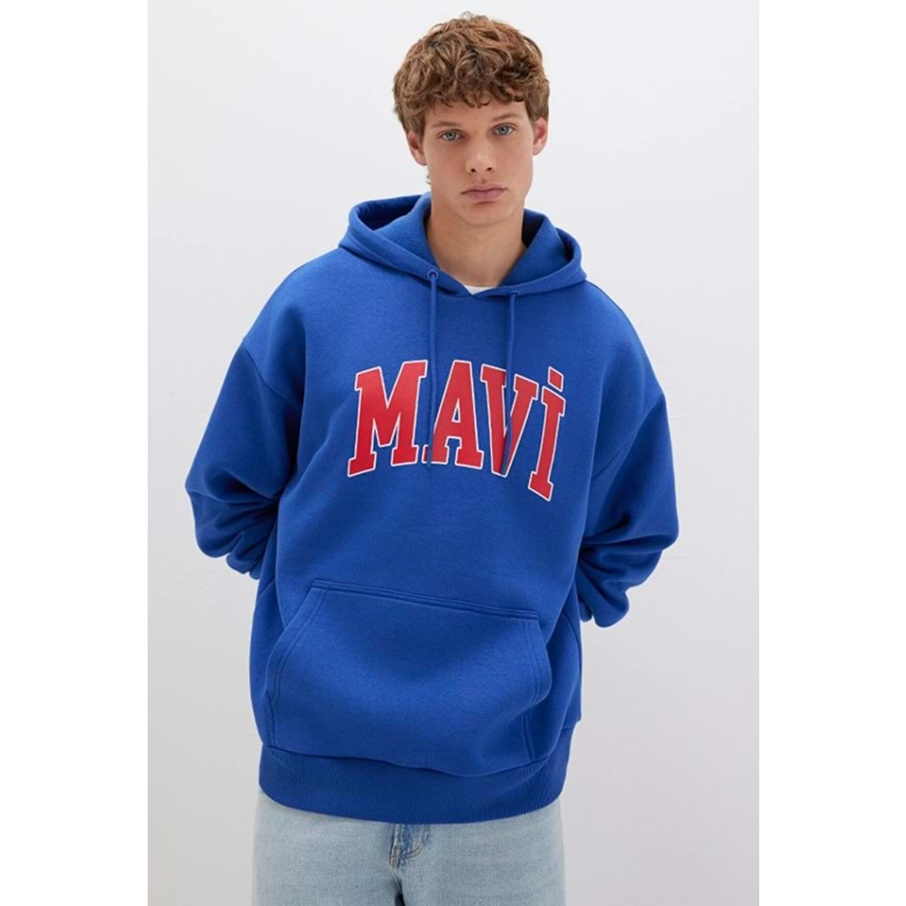 Mavi M067149-70907 Logo Baskılı Erkek Kapüşonlu Sweatshirt