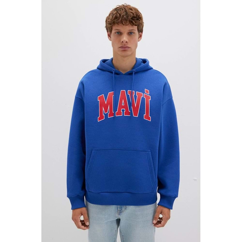 Mavi 067149-70907 Logo Baskılı Erkek Kapüşonlu Sweatshirt