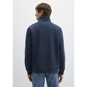 Mavi M0S10278-70490 Mavi Yarı Fermuarlı Erkek Sweatshirt