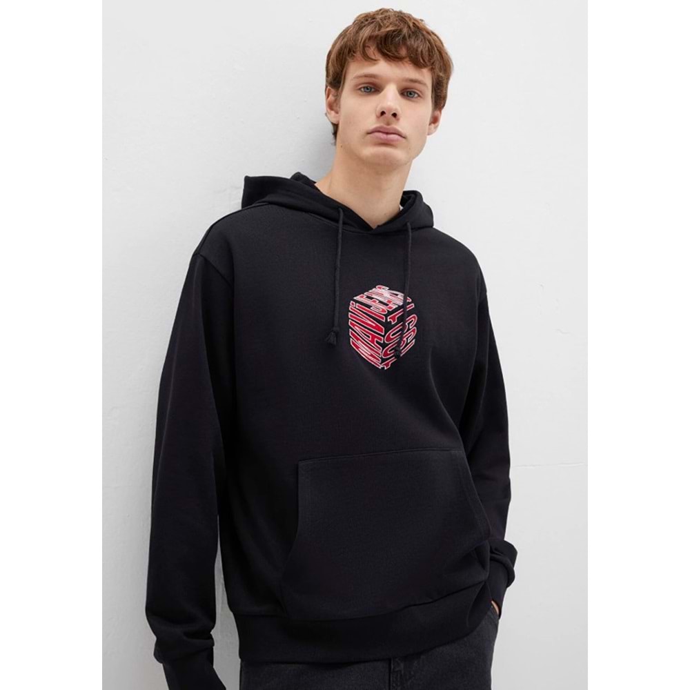 Mavi 0S10397 Baskılı Erkek Kapüşonlu Sweatshirt