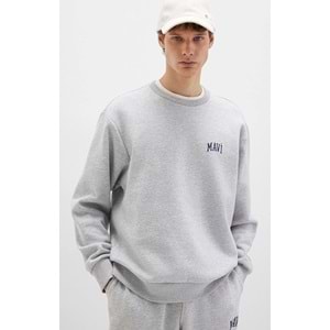 Mavi 0611716-80018 Logo Baskılı Bisiklet Yaka Sweatshirt