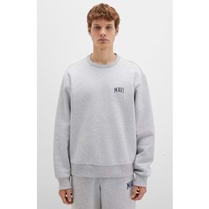 Mavi 0611716-80018 Logo Baskılı Bisiklet Yaka Sweatshirt