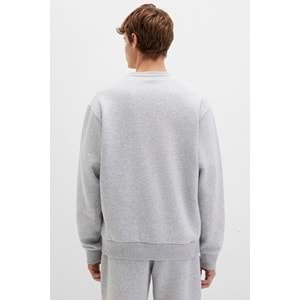 Mavi 0611716-80018 Logo Baskılı Bisiklet Yaka Sweatshirt