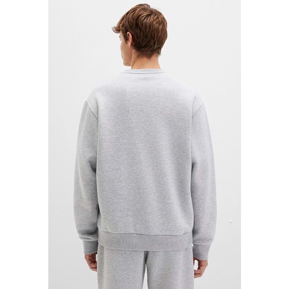 Mavi 0611716-80018 Logo Baskılı Bisiklet Yaka Sweatshirt