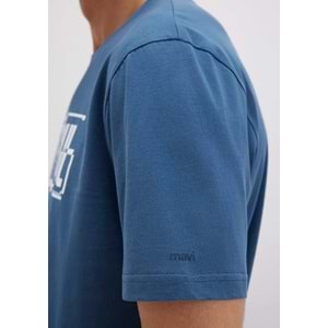 Mavi M0611789-90609 İstanbul Baskılı Tişört Erkek T-Shirt