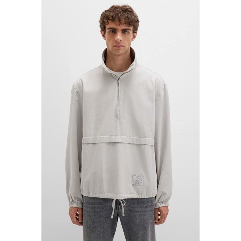 Mavi 0211684-70074 Yarım Fermuarlı Kanguru Cepli Erkek Sweatshirt