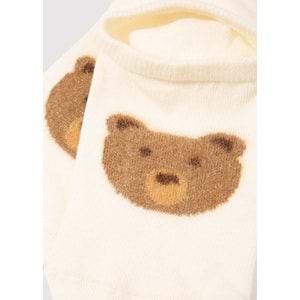Mavi M1912780-70053 Ayı Baskılı Babet Çorabı Unisex Çorap
