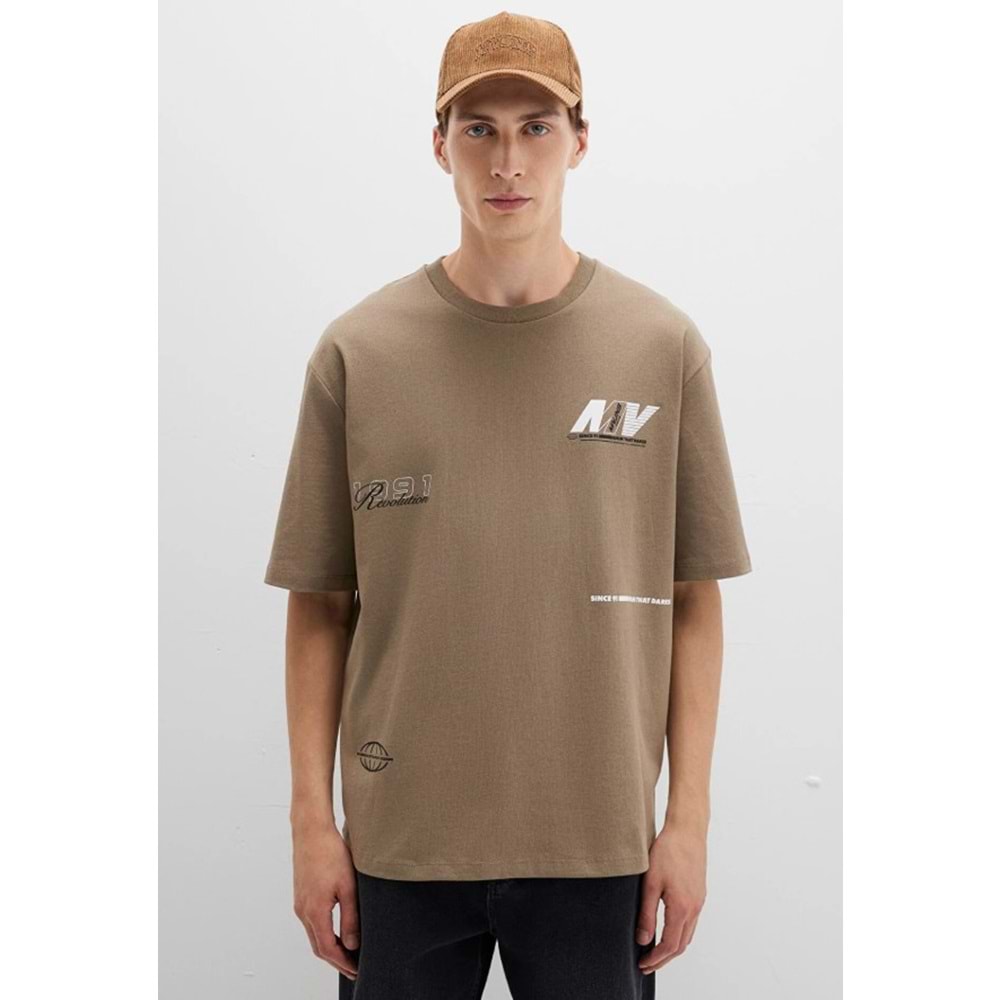 Mavi 0612912 Baskılı Tişört Kısa Kol Tişört Erkek T-Shirt