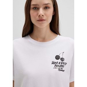 Mavi M1613484-620 Baskılı T-Shirt Kadın Tişört